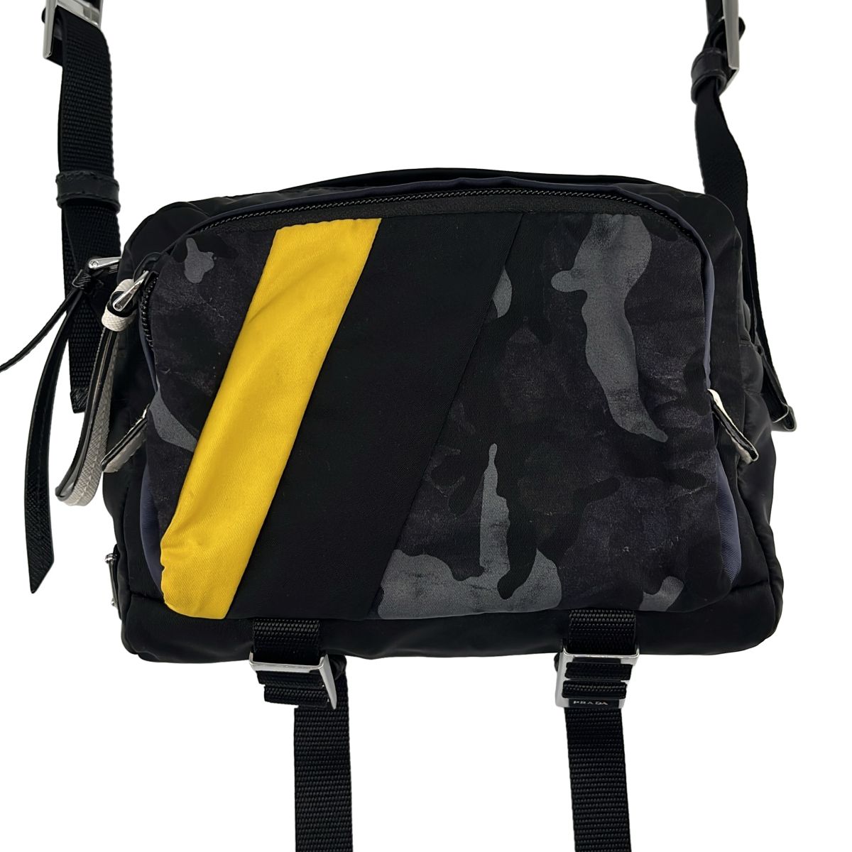 Prada Camouflage Shoulder Bag Black — view 3