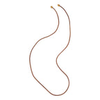 Hermes Lanille Leather Necklace Brown Gold — view 4