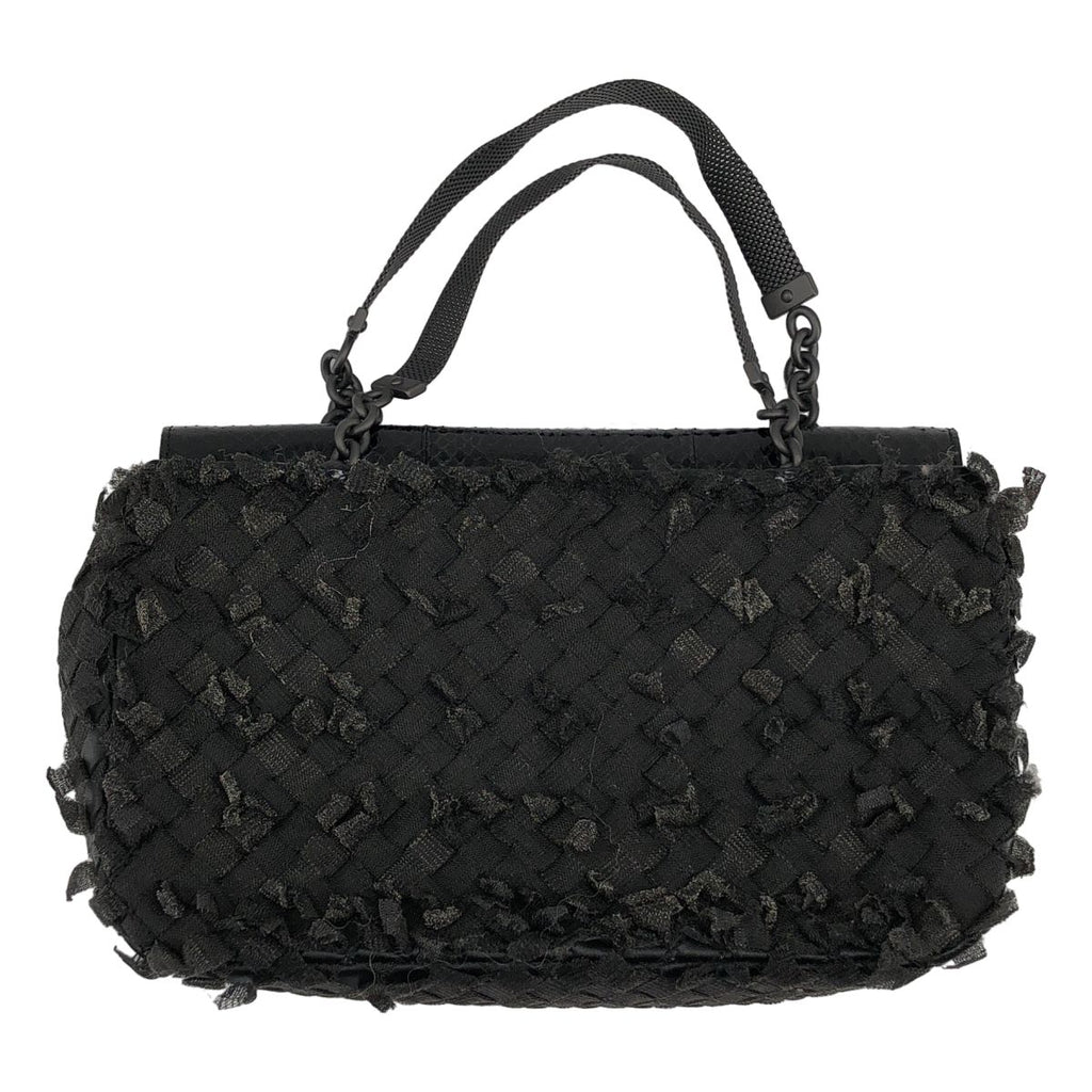 Bottega Veneta Intrecciato Fringe Handbag Black