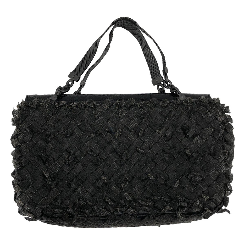 Bottega Veneta Intrecciato Fringe Handbag Black — view 2