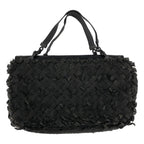 Bottega Veneta Intrecciato Fringe Handbag Black — view 2
