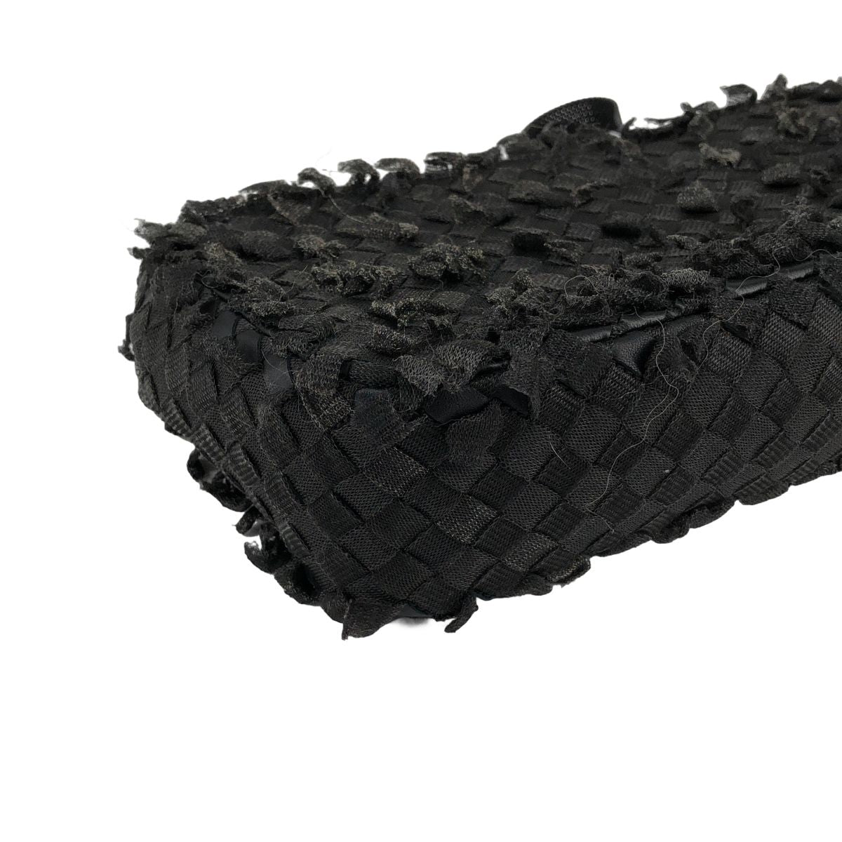 Bottega Veneta Intrecciato Fringe Handbag Black — view 6