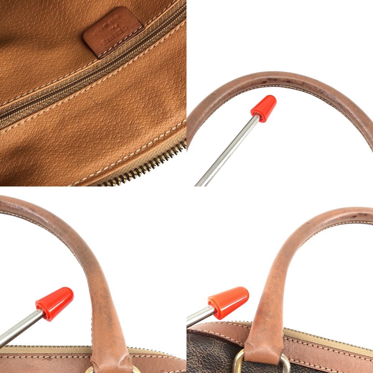 Celine Macadam Mini Boston Bag Brown — view 5