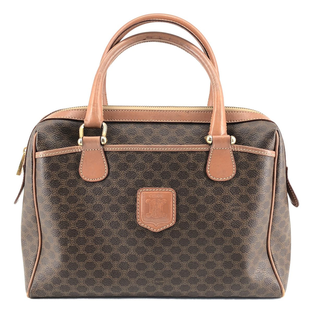 Celine Macadam Mini Boston Bag Brown