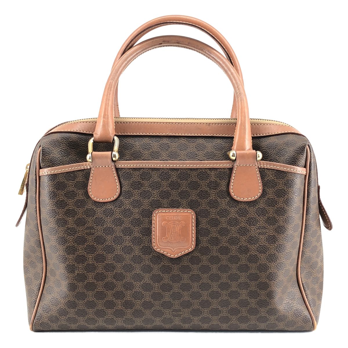 Celine Macadam Mini Boston Bag Brown