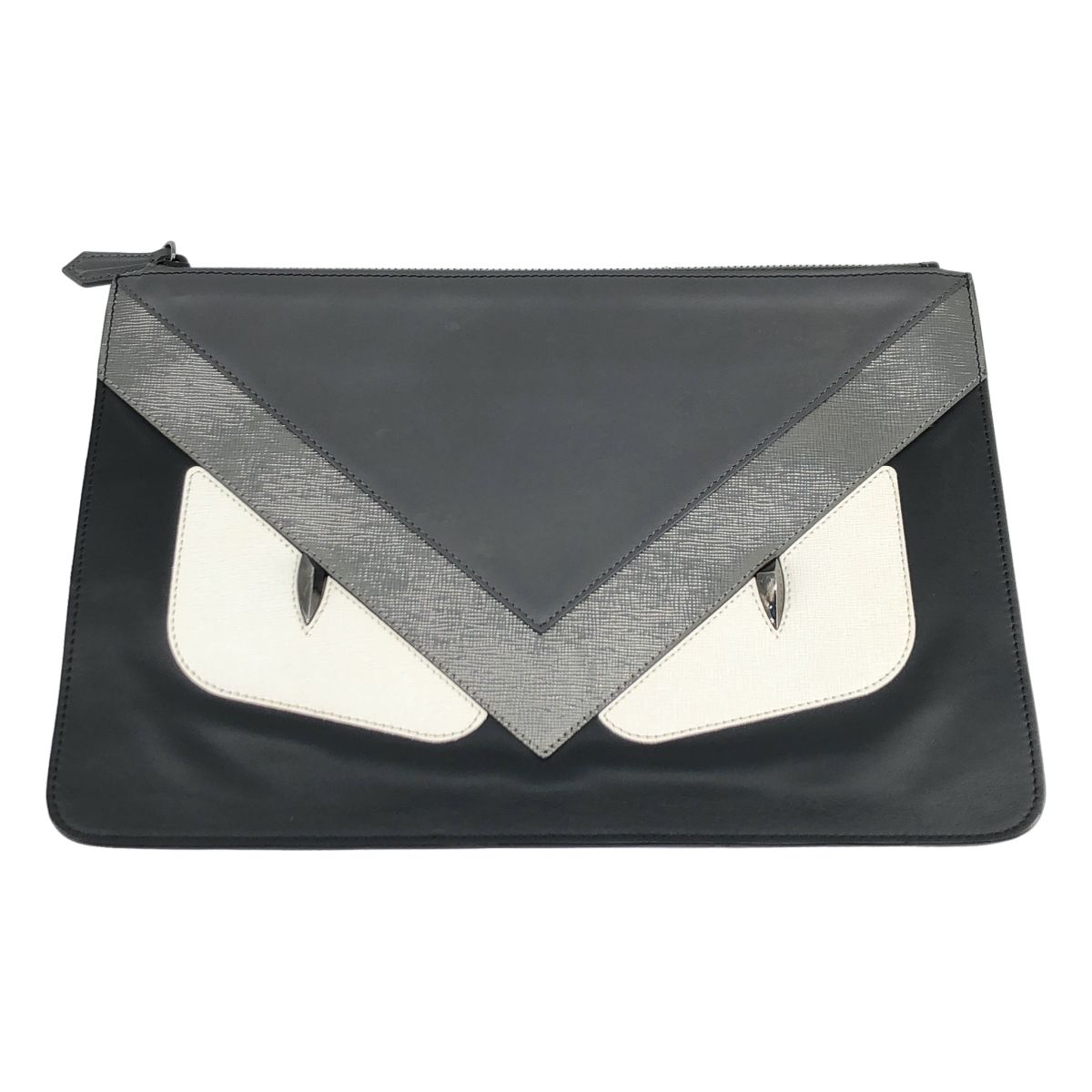 Fendi Bugs Eye Monster Clutch Black