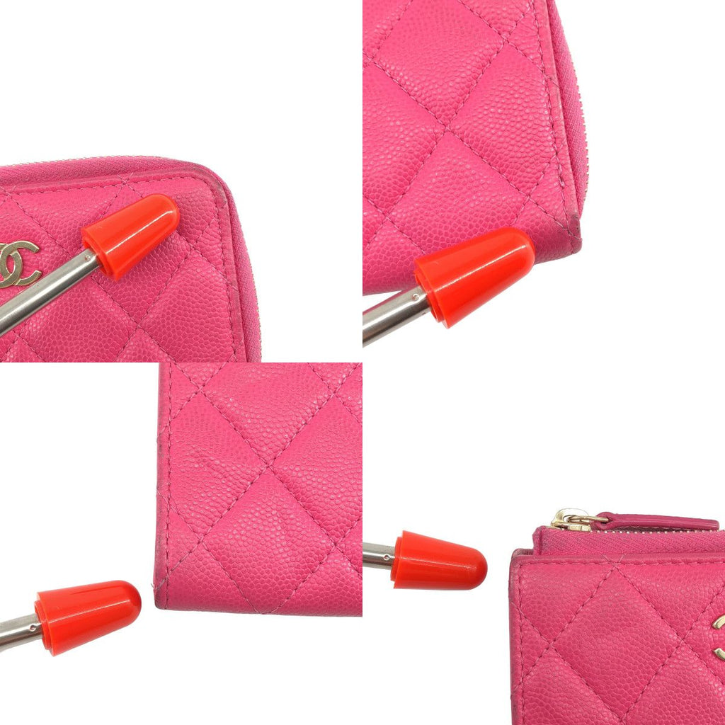 Chanel Quilted Caviar Leather Key Case Pink Key Holder — view 7