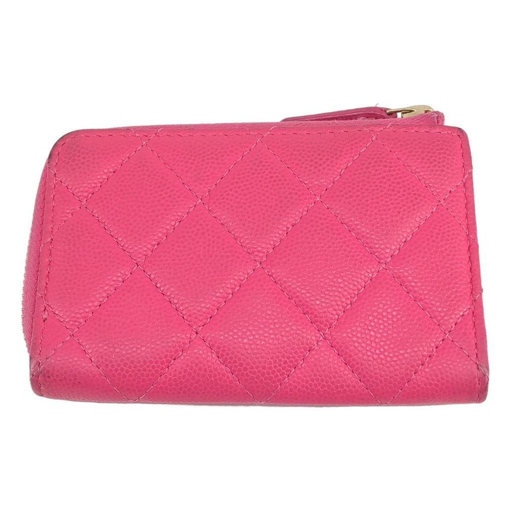 Chanel Quilted Caviar Leather Key Case Pink Key Holder — view 2