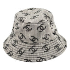 Chanel CC Logo Bucket Hat S White Gray — view 2