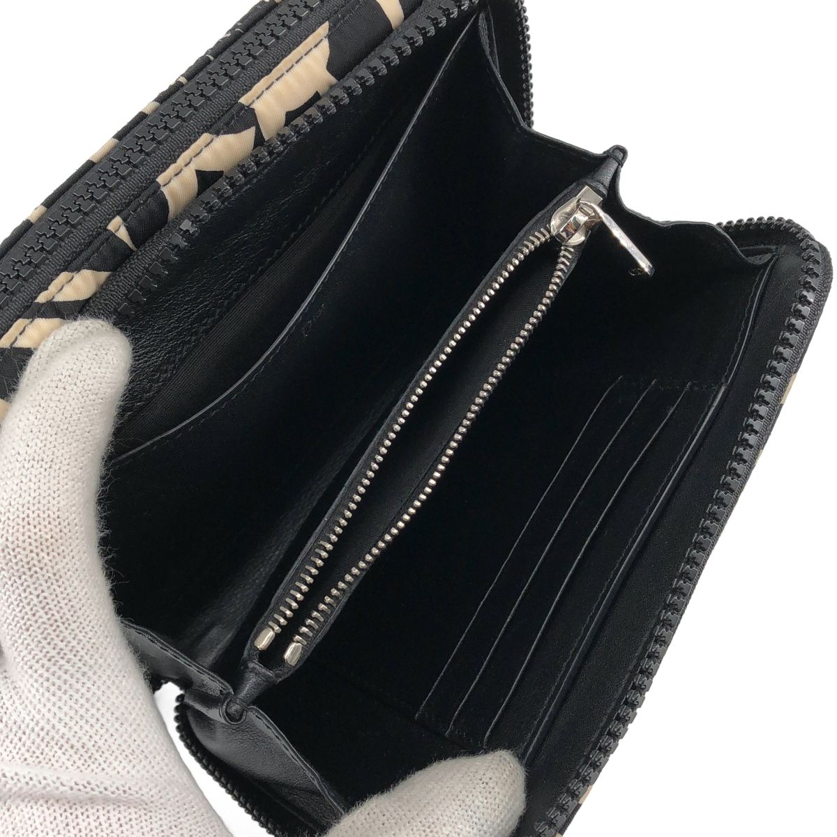 Dior Homme Tribal Pattern Pouch Black Beige — view 4