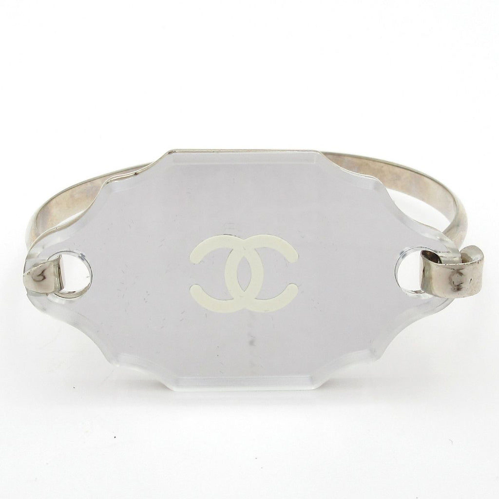 Chanel Bangle Silver CC Logo Bracelet