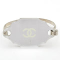 Chanel Bangle Silver CC Logo Bracelet