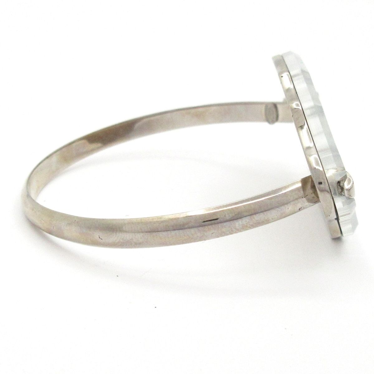 Chanel Bangle Silver CC Logo Bracelet — view 2