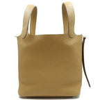Hermes Picotin Lock PM Biscuit Taurillon Clemence Silver Handbag Bag