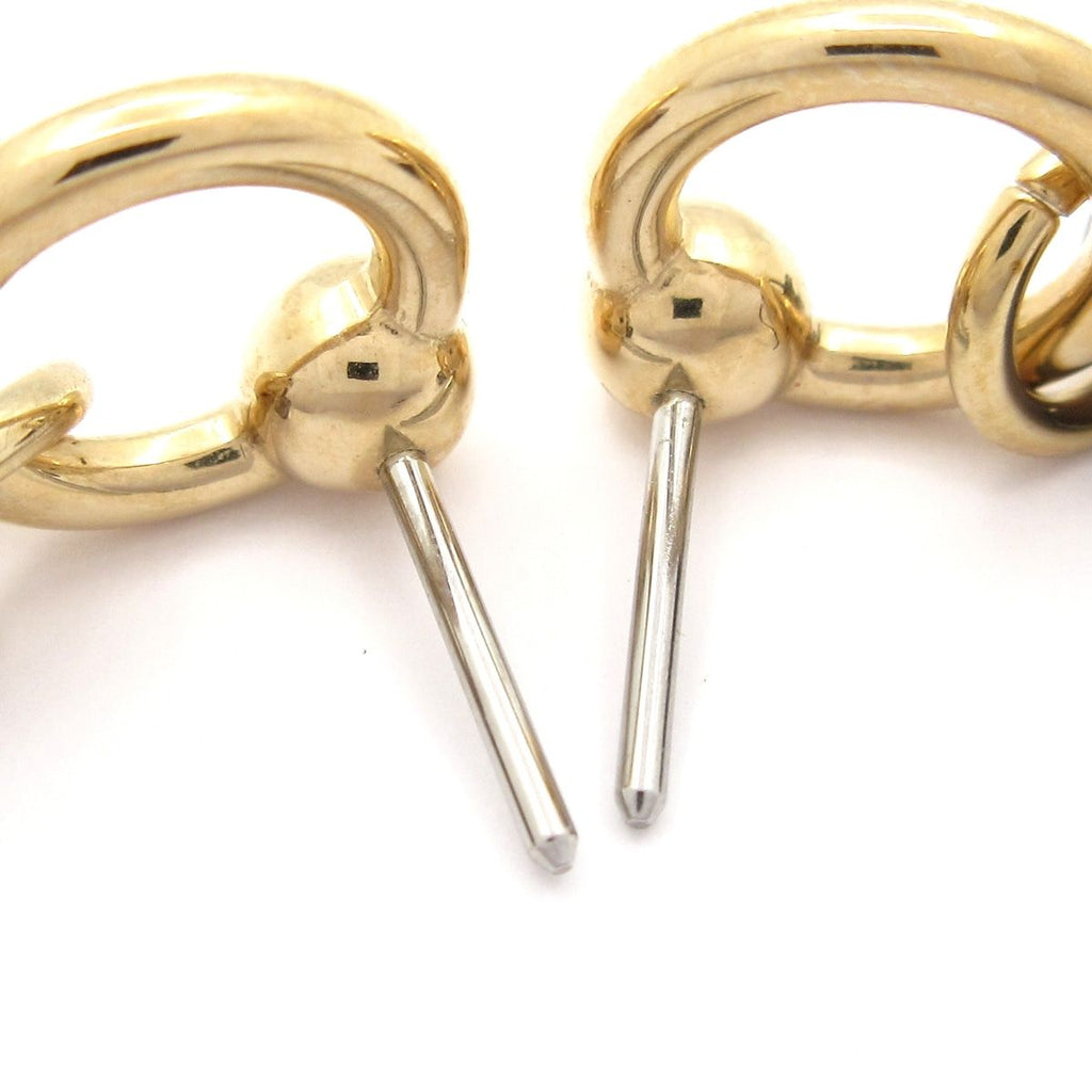 Hermes Earrings Gold Pink Beige Cadena Kelly — view 4