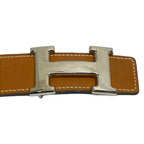 Hermes Belt 70 H Beige Silver Reversible Leather — view 3