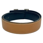 Hermes Belt 70 H Beige Silver Reversible Leather — view 2
