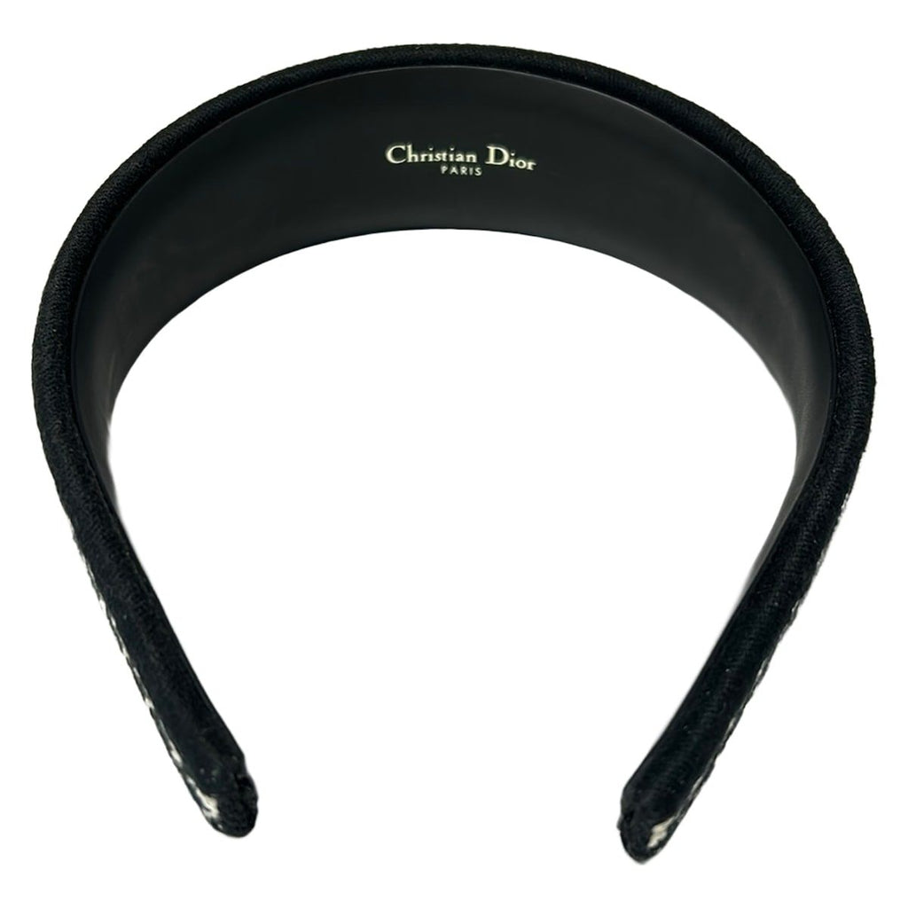 Dior Headband Black White Houndstooth Pattern — view 2