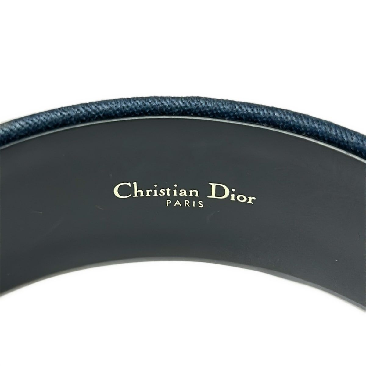 Dior Headband Beige Dark Navy Blue Oblique — view 3