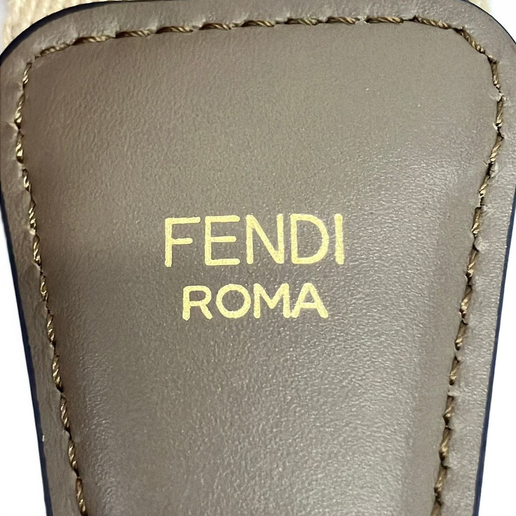 Fendi Shoulder Strap Beige Light Pink Dark Brown Zucca Pattern Leather — view 4
