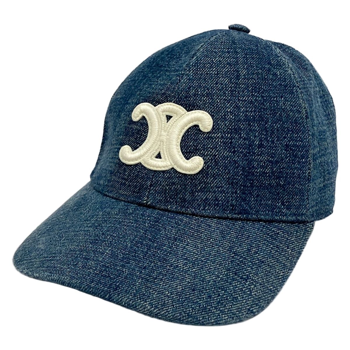 Celine Cap L Blue White Cotton Hat
