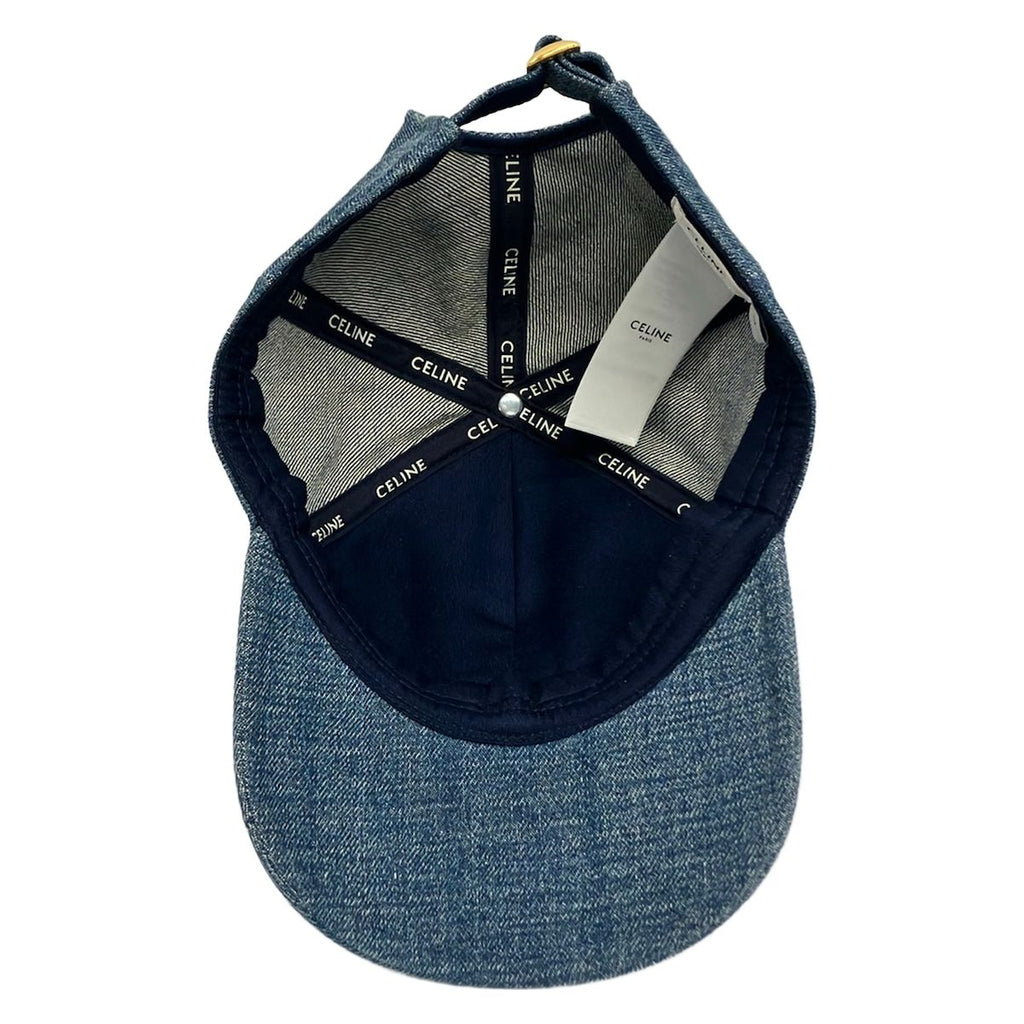 Celine Cap L Blue White Cotton Hat — view 4