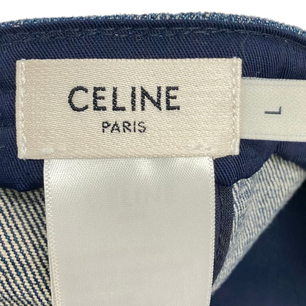 Celine Cap L Blue White Cotton Hat — view 5