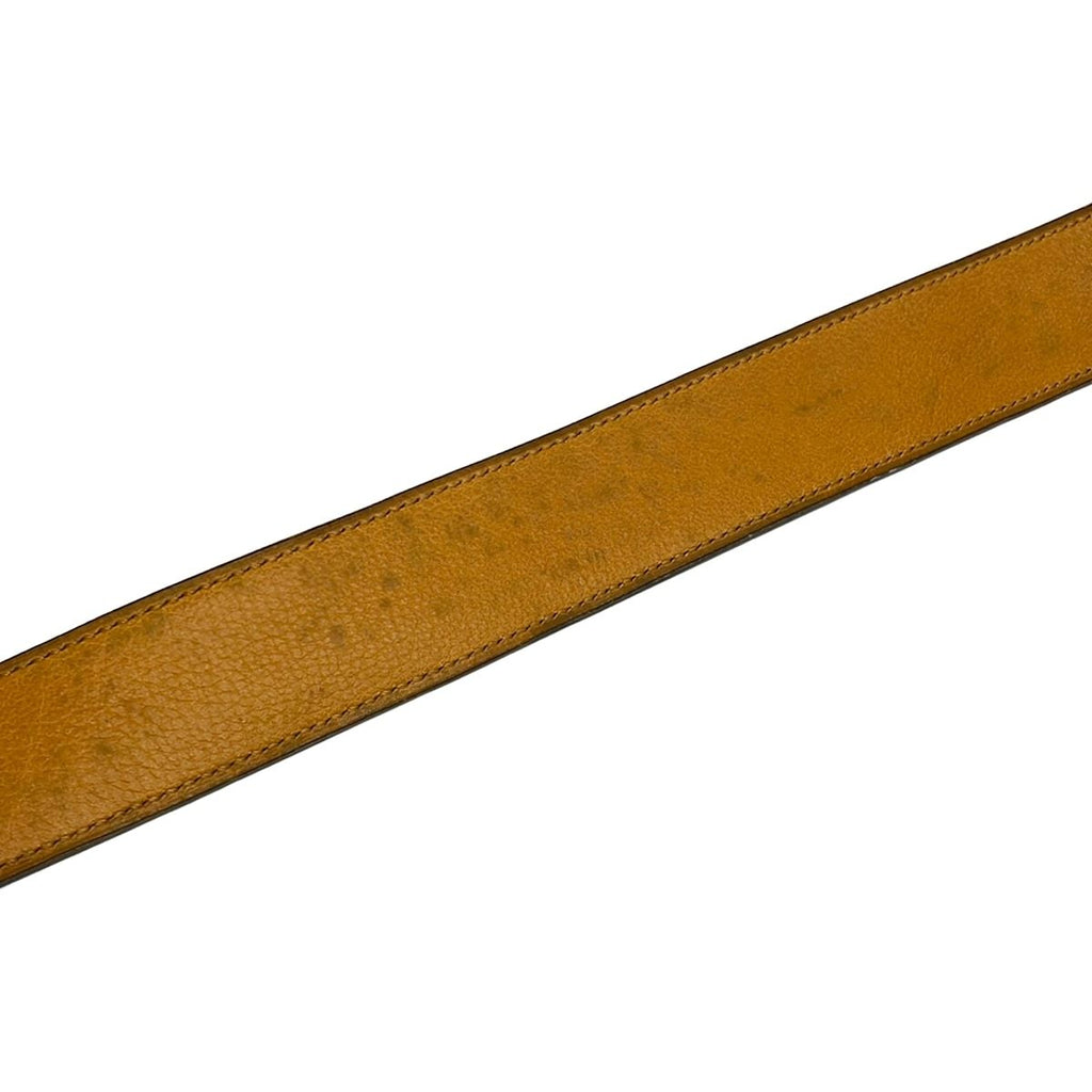 Hermes Belt H Dark Navy Gold Leather — view 6