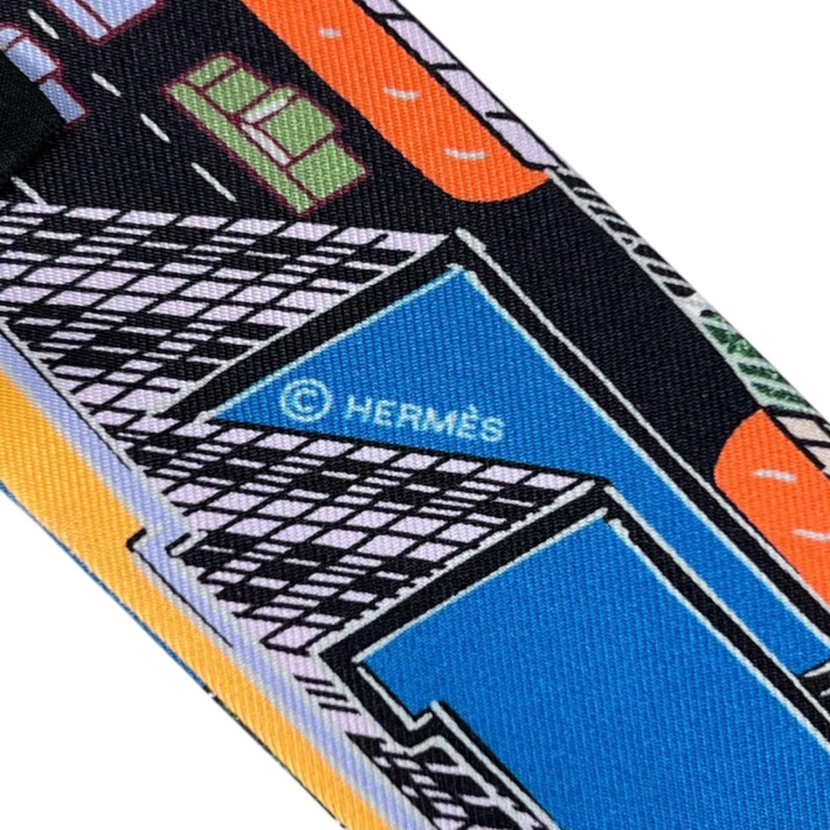 Hermes Twilly Pantin City Scarf Silk Multicolor — view 7