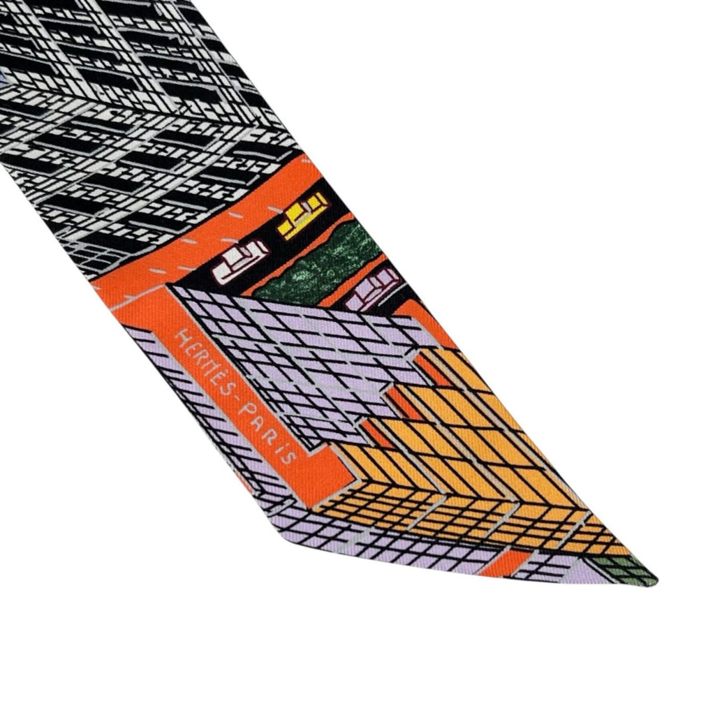 Hermes Twilly Pantin City Scarf Silk Multicolor — view 4