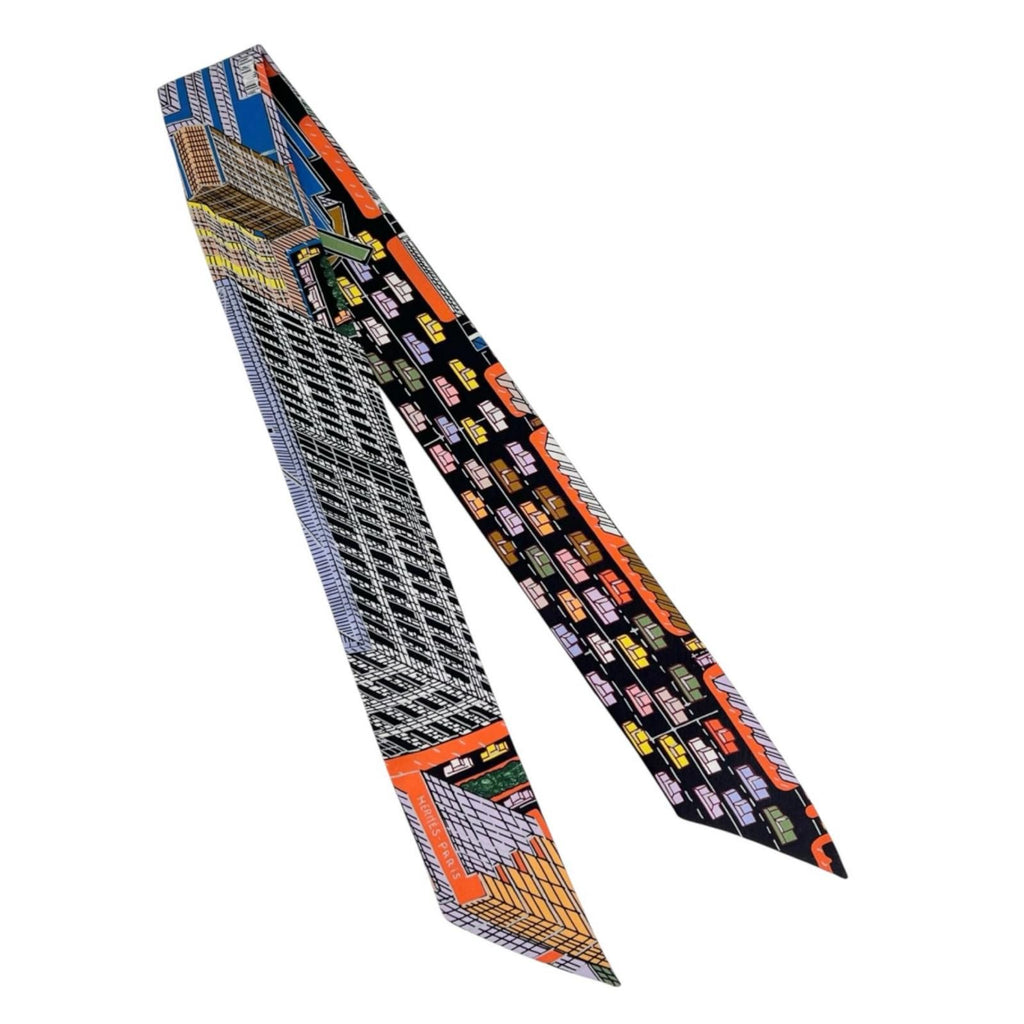 Hermes Twilly Pantin City Scarf Silk Multicolor
