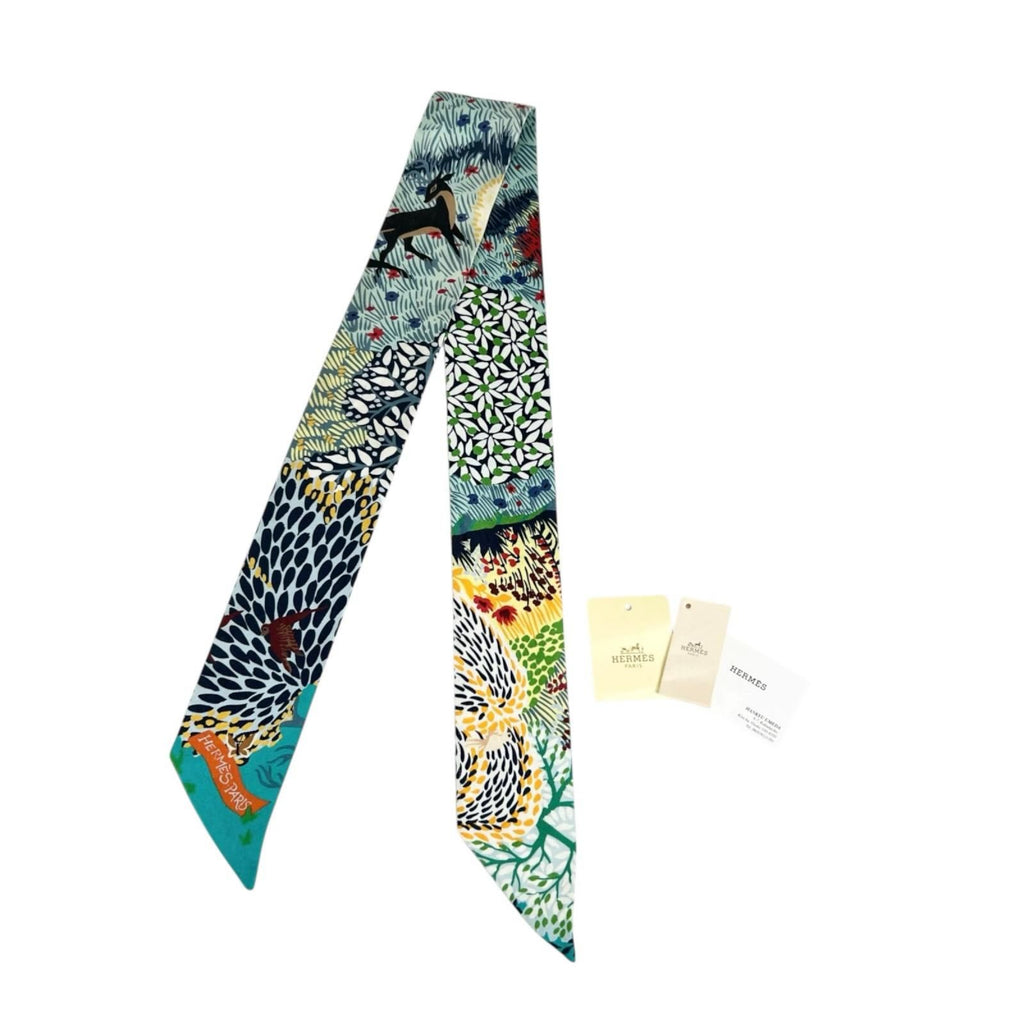 Hermes Twilly Scarf Silk Multicolor Dans Un Jardin Anglais — view 2