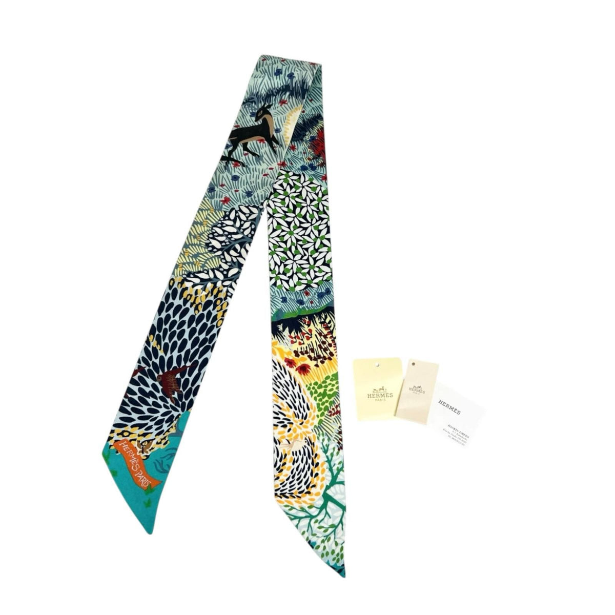 Hermes Twilly Scarf Silk Multicolor Dans Un Jardin Anglais — view 2