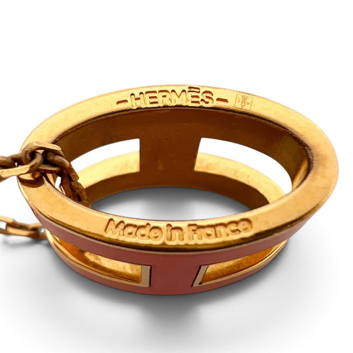 Hermes Mini Pop H Pendant Metal Lacquer Orange — view 3