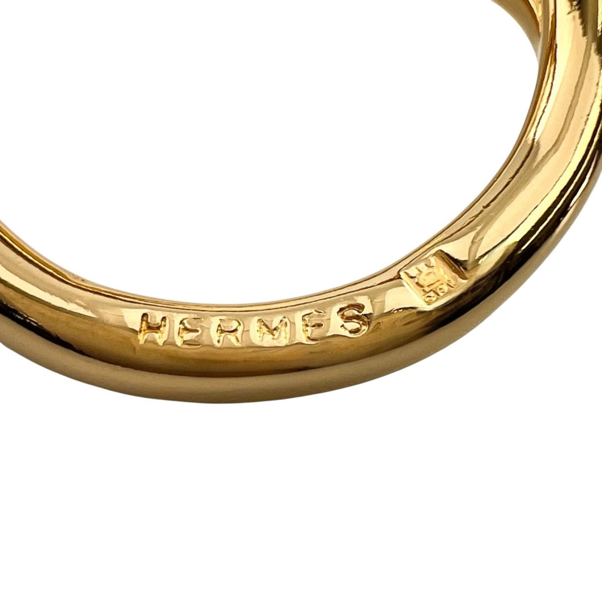 Hermes Jumbo Scarf Ring Metal Gold — view 6