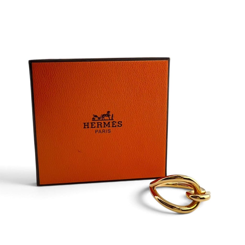 Hermes Jumbo Scarf Ring Metal Gold — view 2