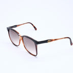 Gucci Teardrop Sunglasses Eyewear Interlocking G S Brown Gold — view 3