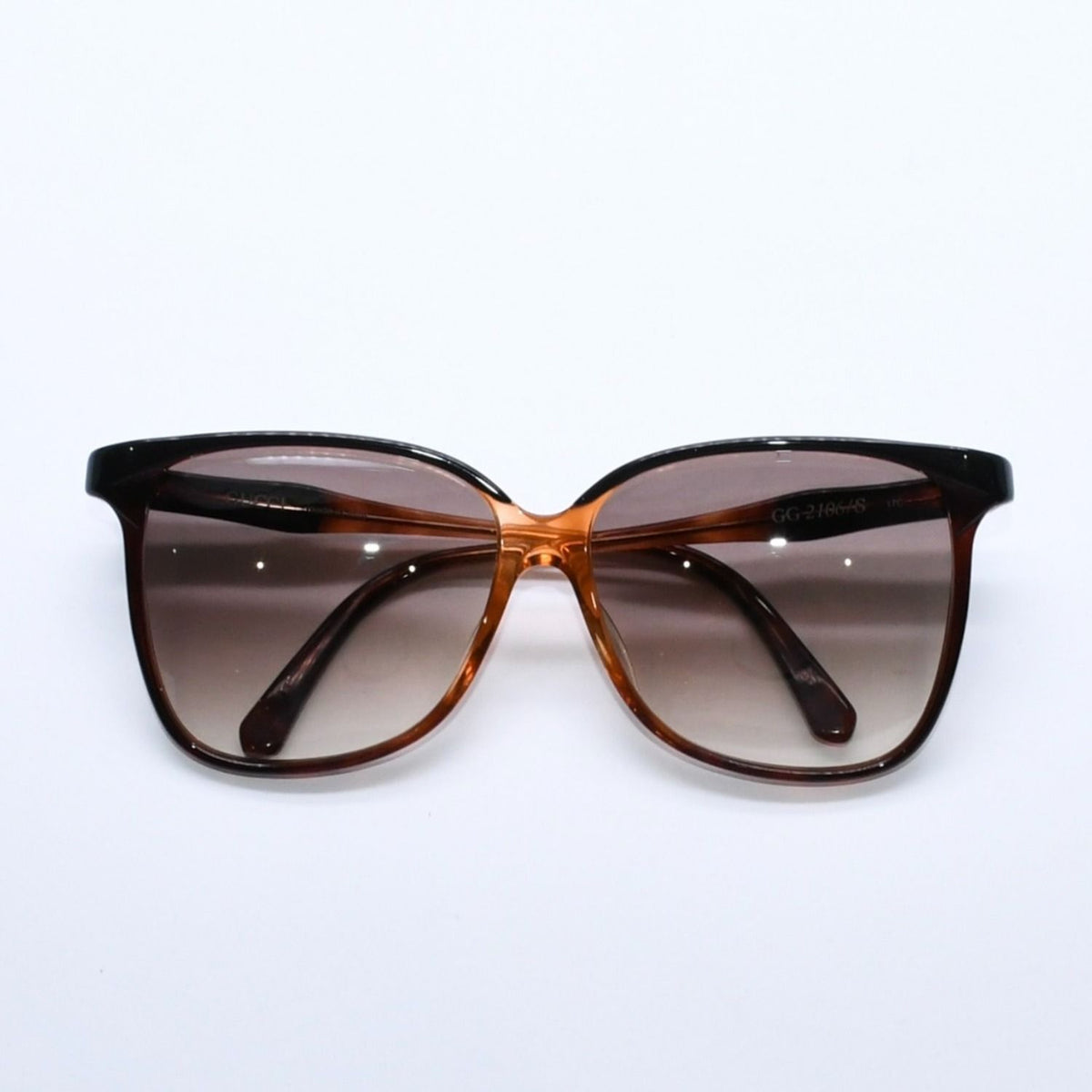 Gucci Teardrop Sunglasses Eyewear Interlocking G S Brown Gold — view 2