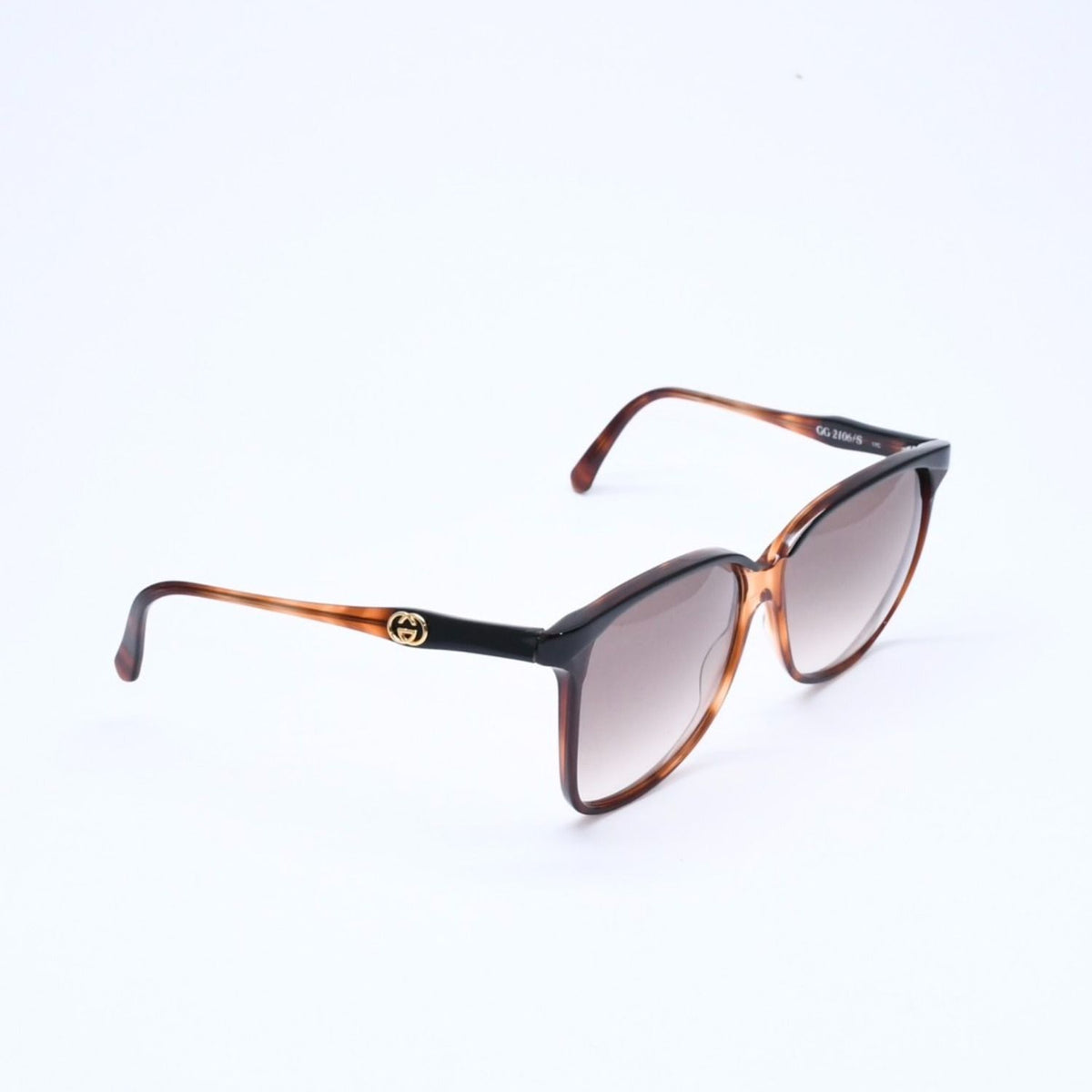 Gucci Teardrop Sunglasses Eyewear Interlocking G S Brown Gold — view 4