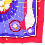Hermes Scarf Carre 90 Swing Silk All Over Print Pink Blue — view 6