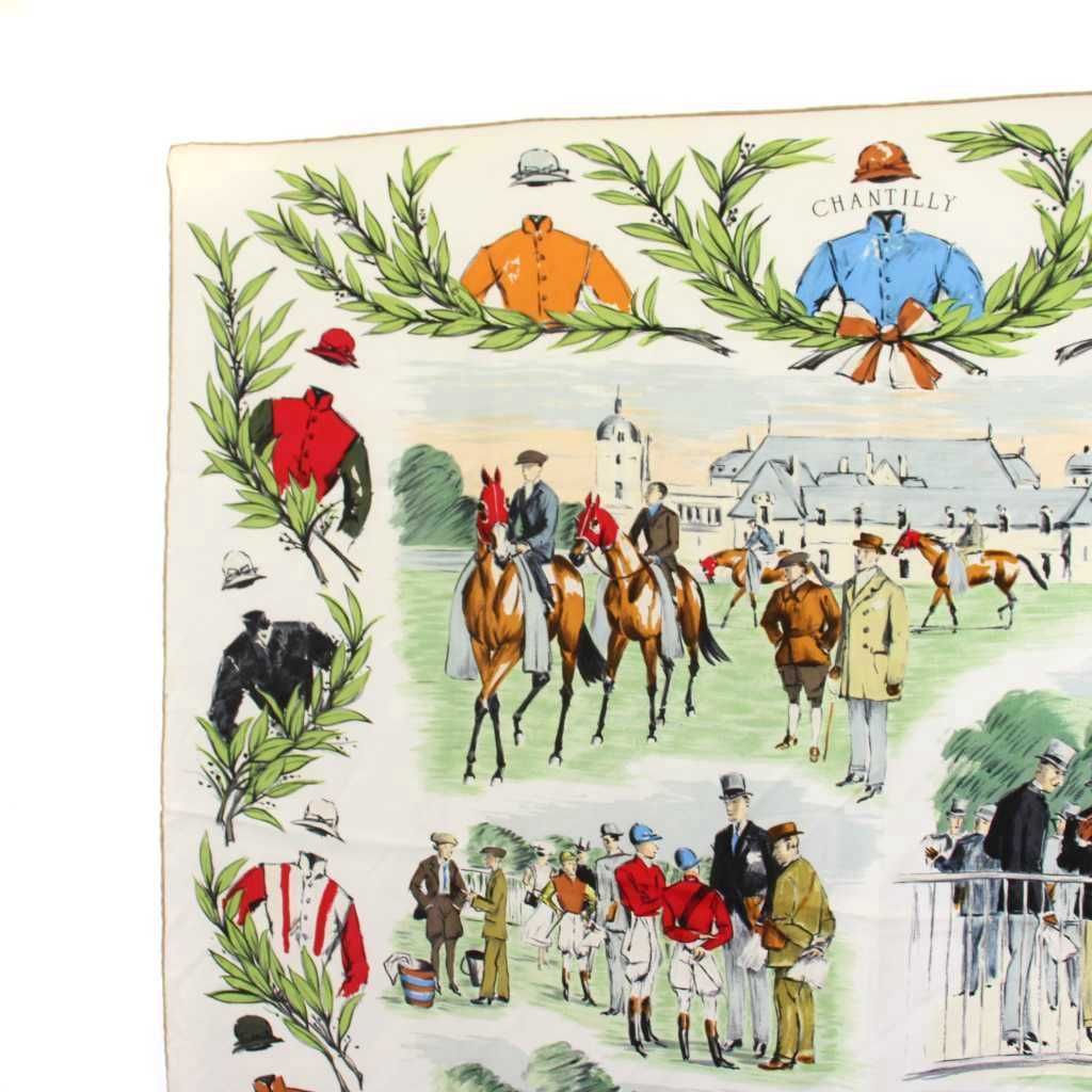 Hermes Scarf Carre 90 Chantilly Lee Racecourse All Over Print Multicolor — view 4