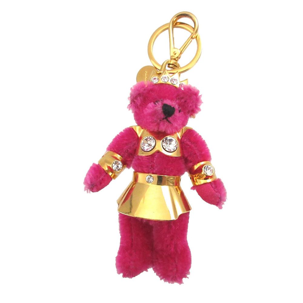 Prada Bear Fabric Pink Bag Charm Key Holder