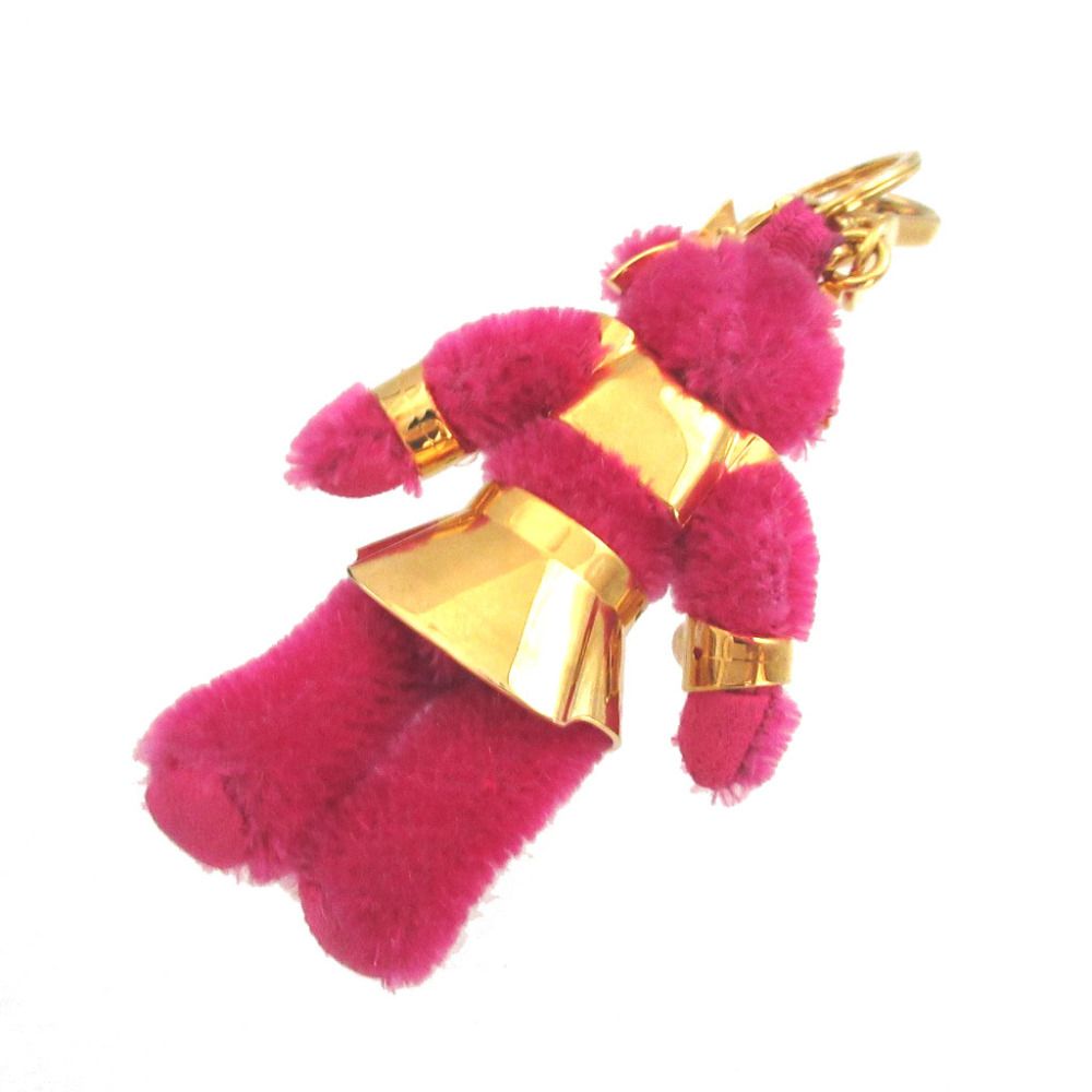 Prada Bear Fabric Pink Bag Charm Key Holder — view 3