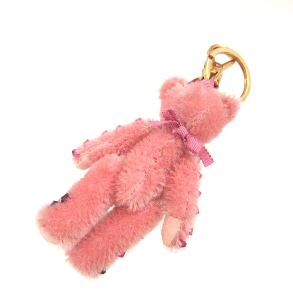 Prada Bear Mohair Swarovski Pink Bag Charm Key Holder — view 3