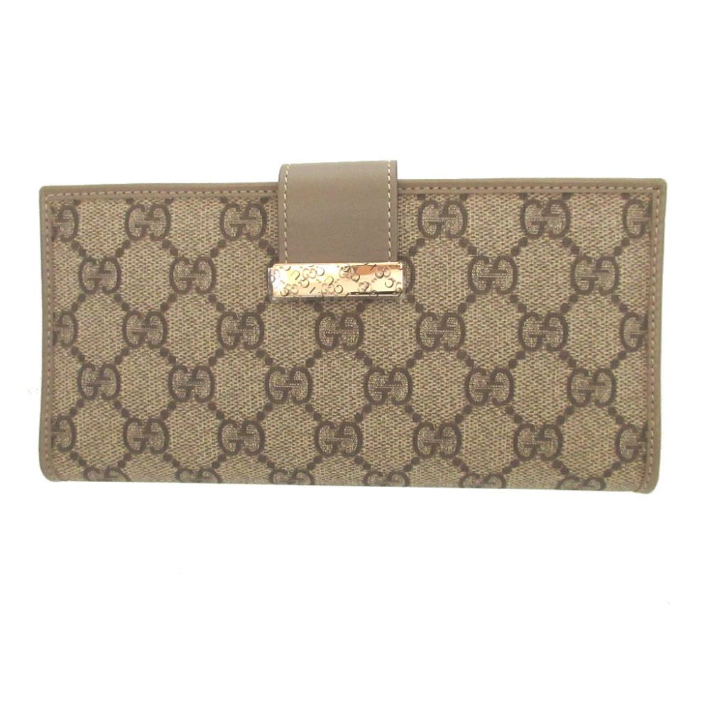 Gucci GG Supreme Leather Gray Bifold Wallet