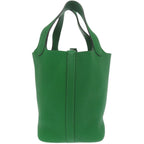 Hermes Picotin Lock PM Taurillon Clemence Green Handbag — view 6