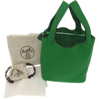 Hermes Picotin Lock PM Taurillon Clemence Green Handbag — view 2