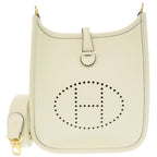 Hermes Evelyne TPM 16 Short Strap Taurillon Clemence Cream Shoulder Bag White