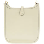 Hermes Evelyne TPM 16 Short Strap Taurillon Clemence Cream Shoulder Bag White — view 3