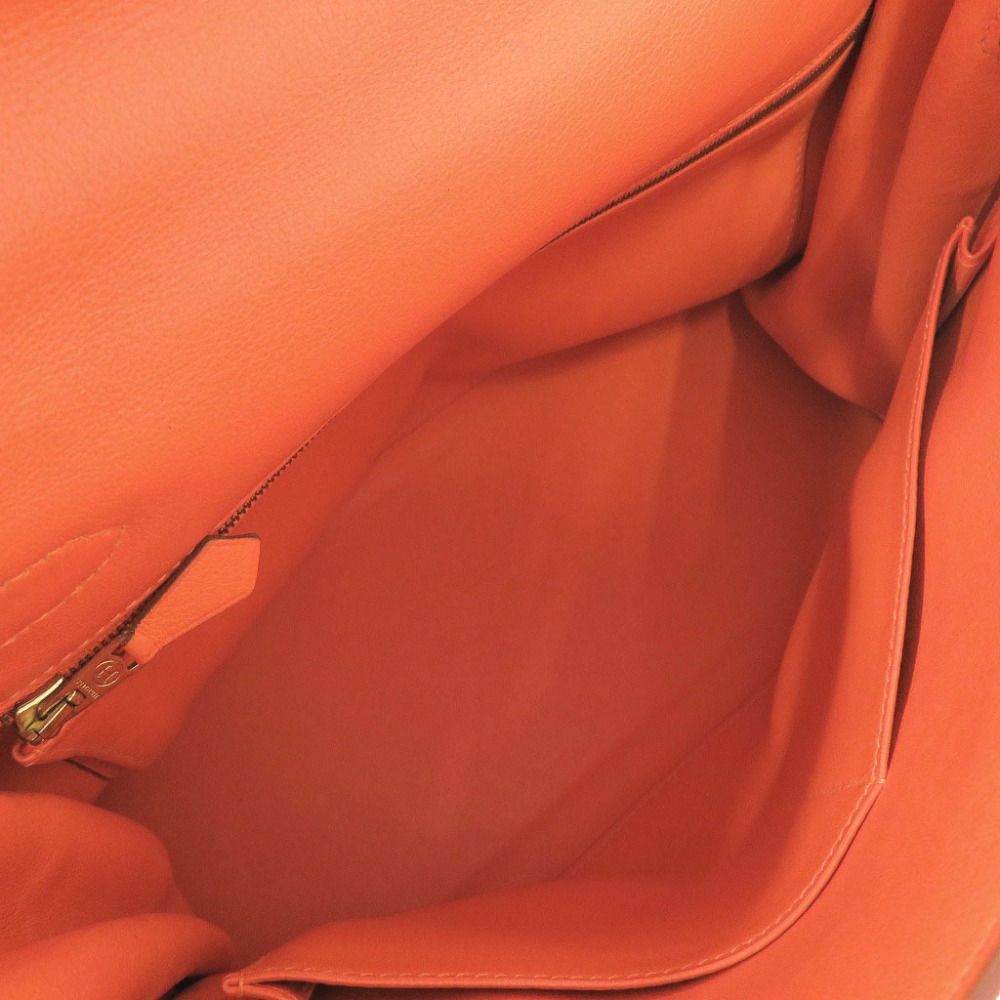 Hermes Kelly 32 Retourne Voga River Orange Gold Handbag — view 6